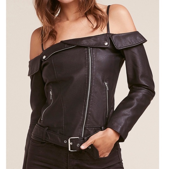 BB Dakota Jackets & Blazers - BB Dakota Sandra Dee Faux Leather Moto Jacket